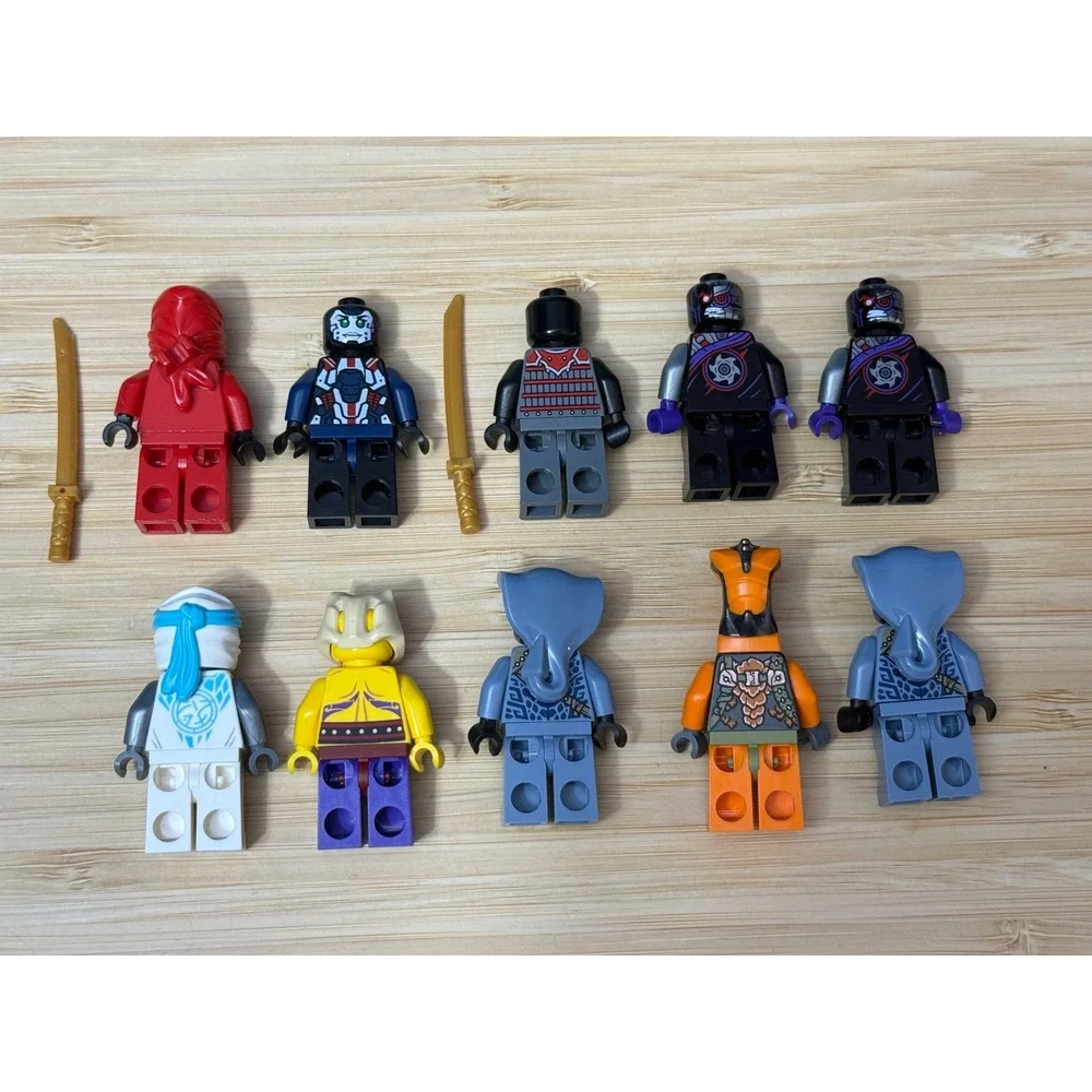 LEGO Ninjago Minifigure Lot 10pc Kai Zane Serpentine Nindroid Figures